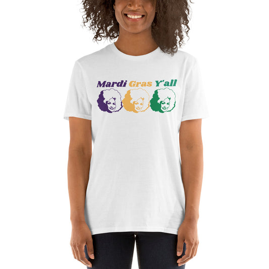 Mardi Gras Y'all - Short-Sleeve Unisex T-Shirt
